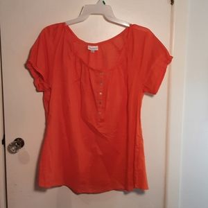 Sheer orange blouse by Yessica